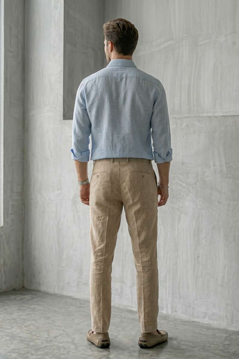 Men's Pure Linen Solid Shirt - extra image 5