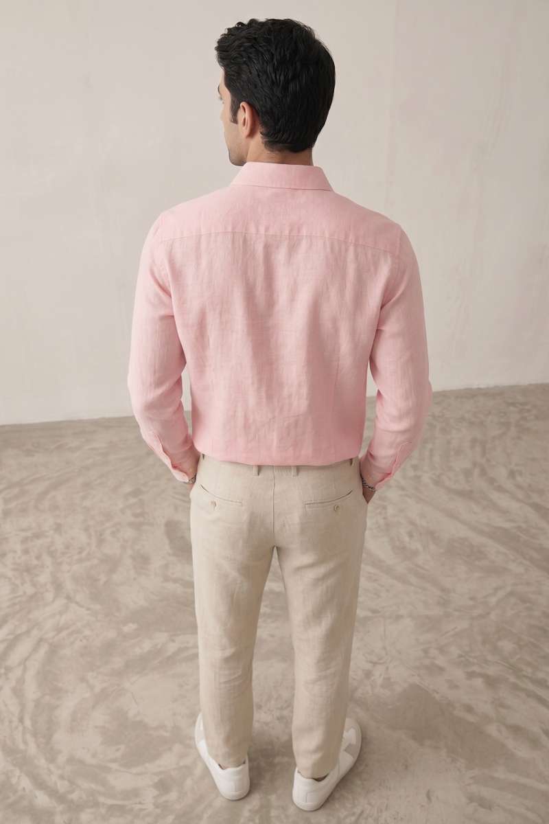 Men's Pure Linen Solid Shirt - extra image 5