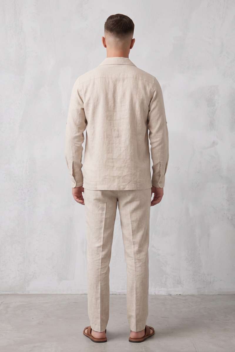 Men's Pure Linen Resort Collar Shirt - extra image 5
