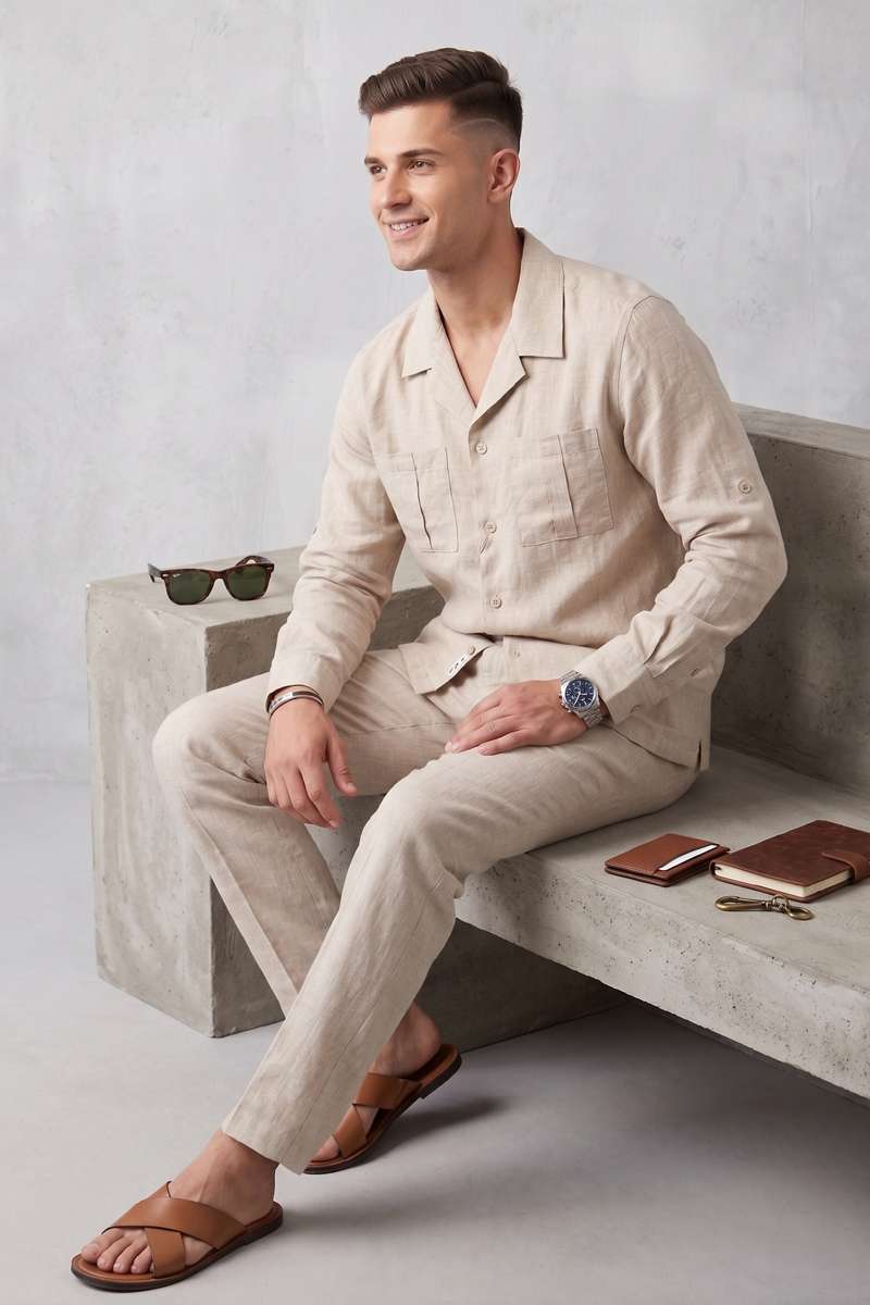 Men's Pure Linen Easy Pant - extra image 3