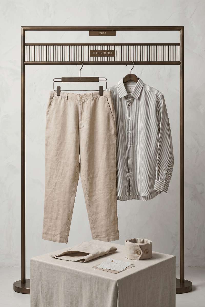 Men's Pure Linen Stripe Shirt - extra image 5