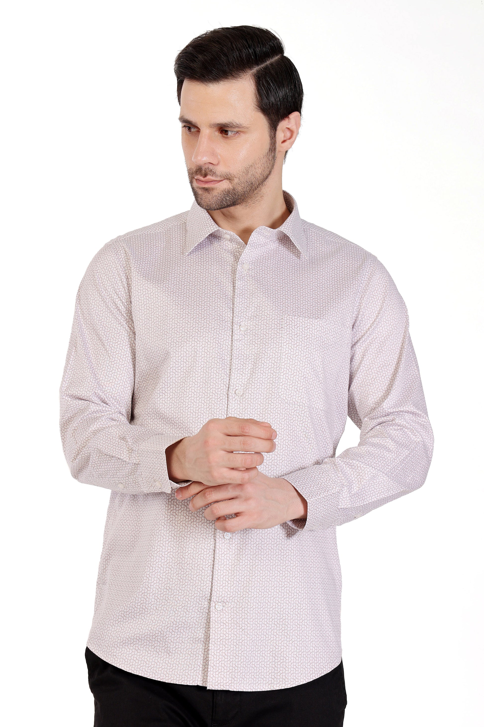 Mens Formal All over print Shirt - Blue