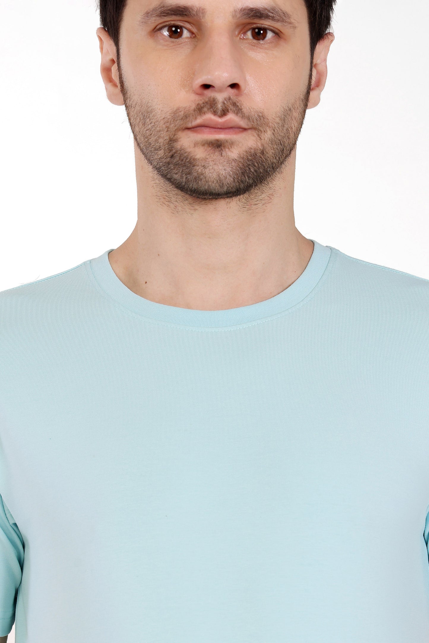 Mens Cotton Lycra Solid Tshirt - extra image 2