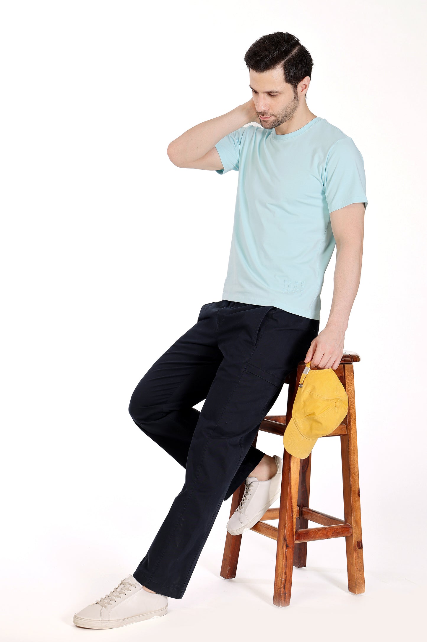 Mens Cotton Lycra Solid Tshirt - extra image 4