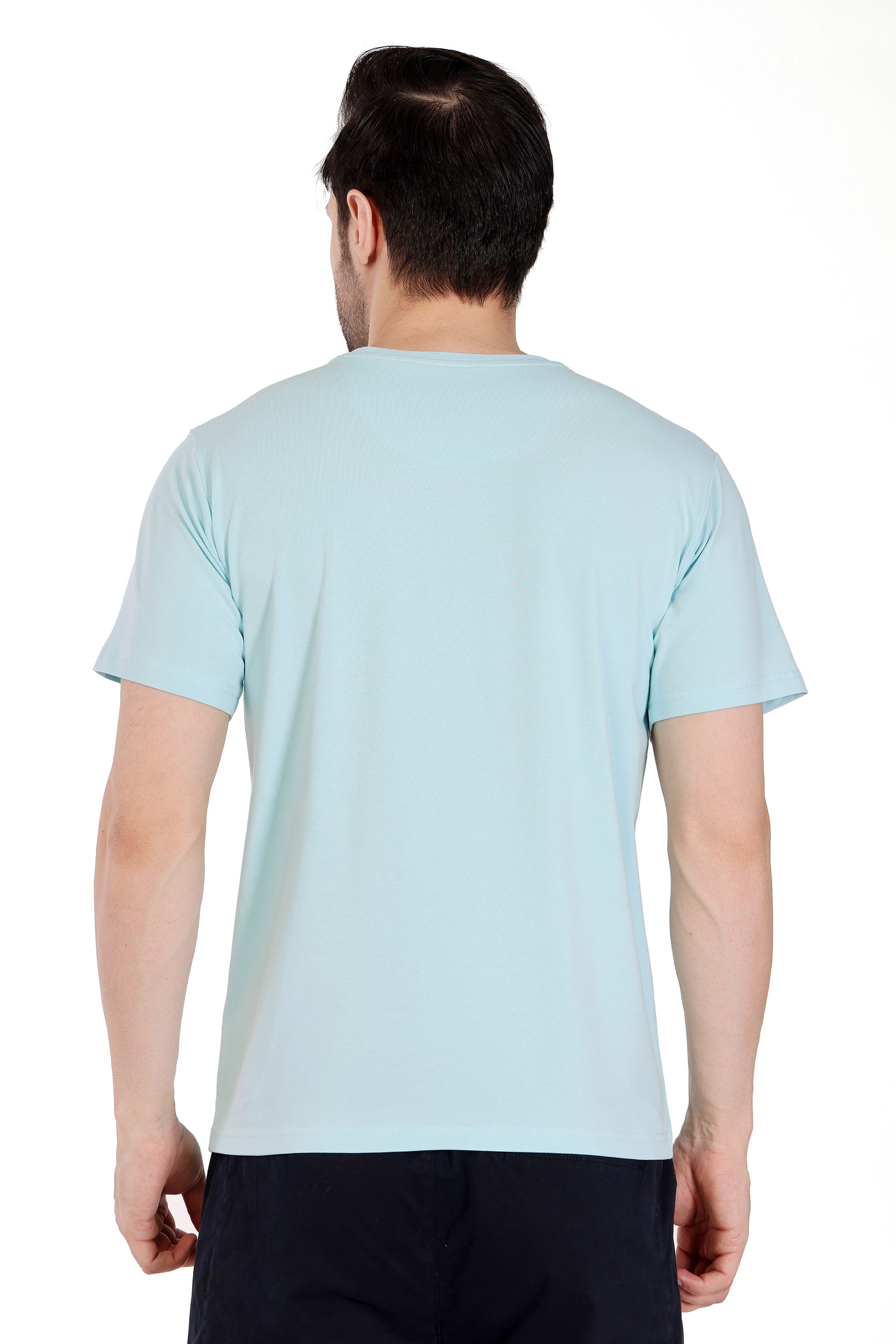 Mens Cotton Lycra Solid Tshirt - extra image 5