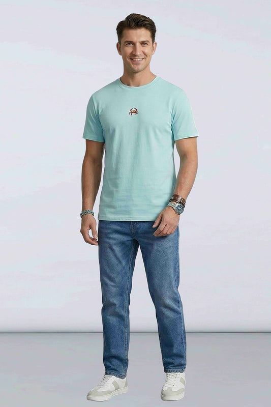 Mens Regular Fit Cotton Lycra Graphic Tshirt