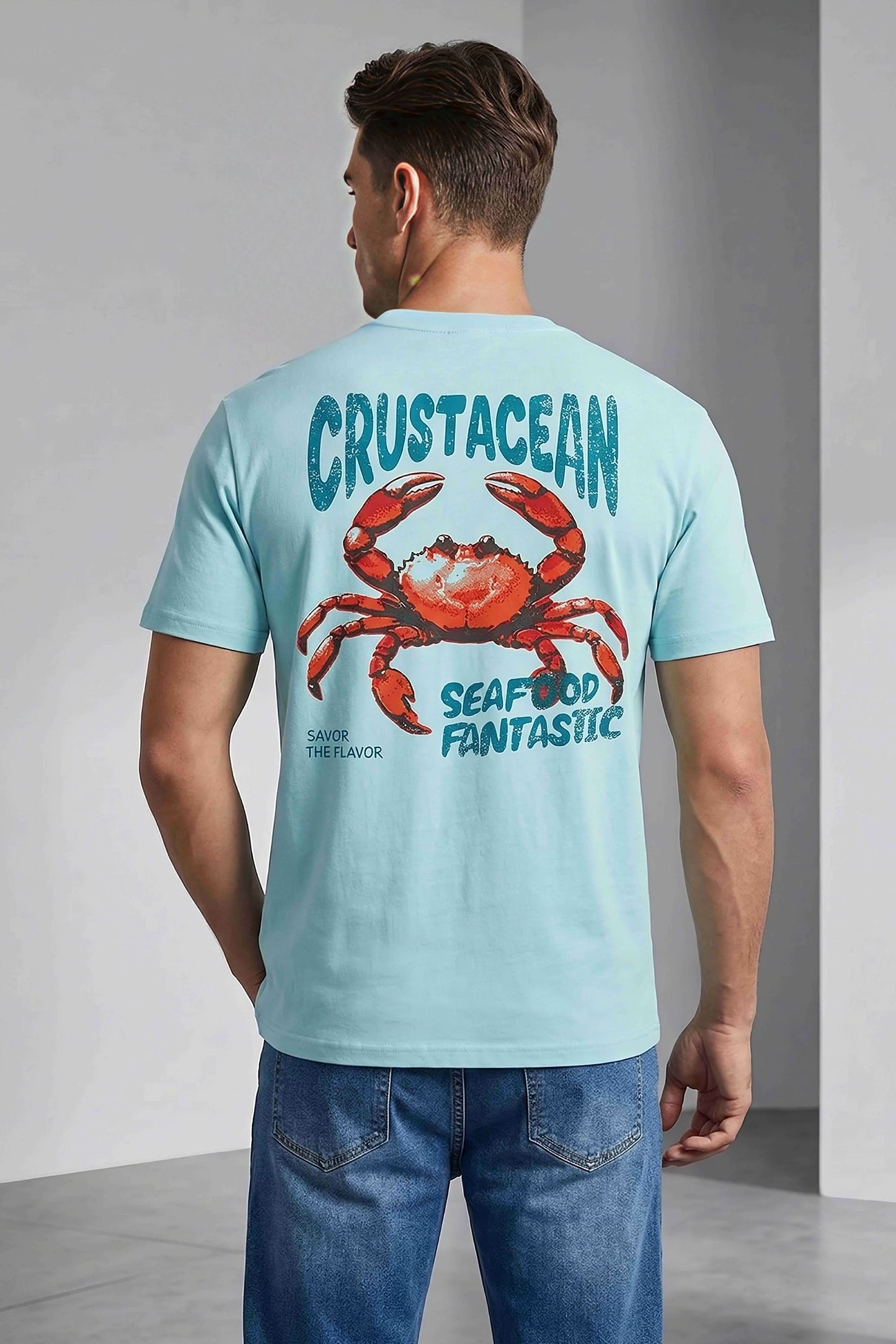 Mens Regular Fit Cotton Lycra Graphic Tshirt