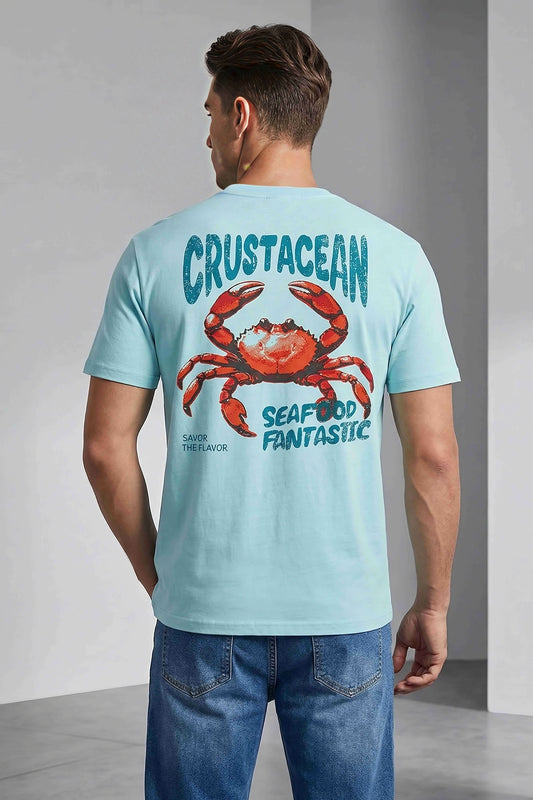 Mens Regular Fit Cotton Lycra Graphic Tshirt