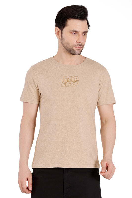 Mens True Melange Graphic Tshirt - Mable Beige Melange