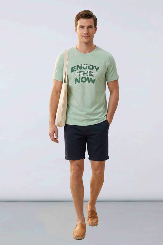 Men'S True Melange Graphic Tshirts - MINT MELANGE