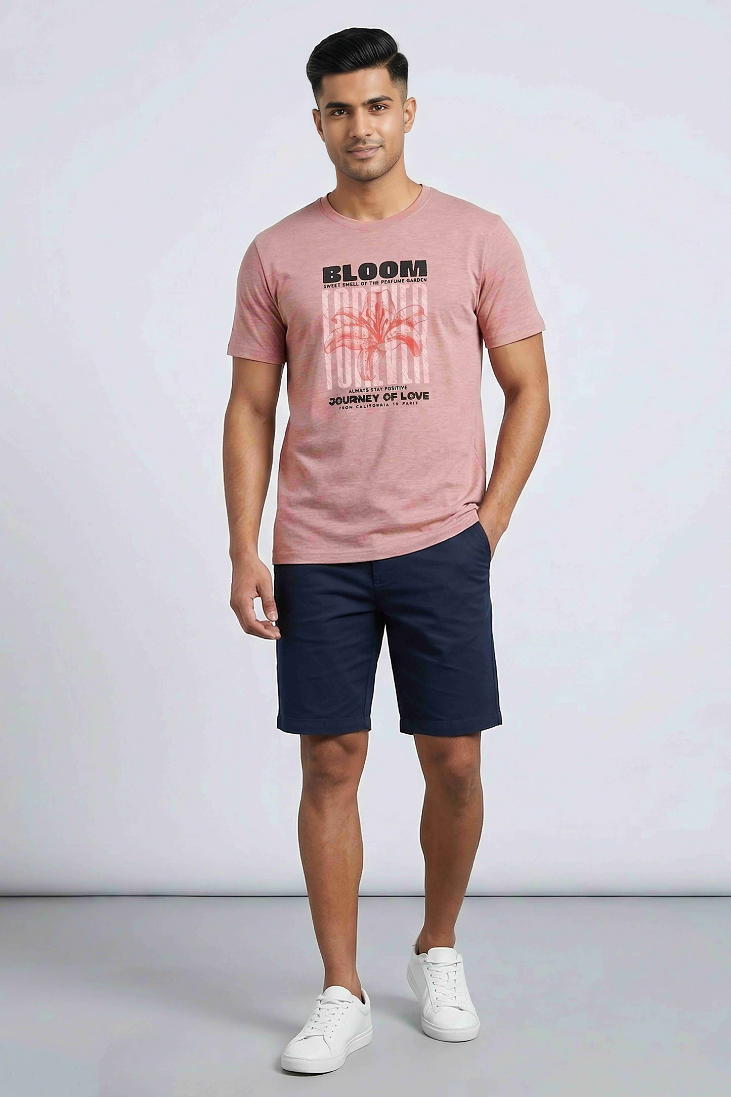 Men'S True Melange Graphic Tshirts