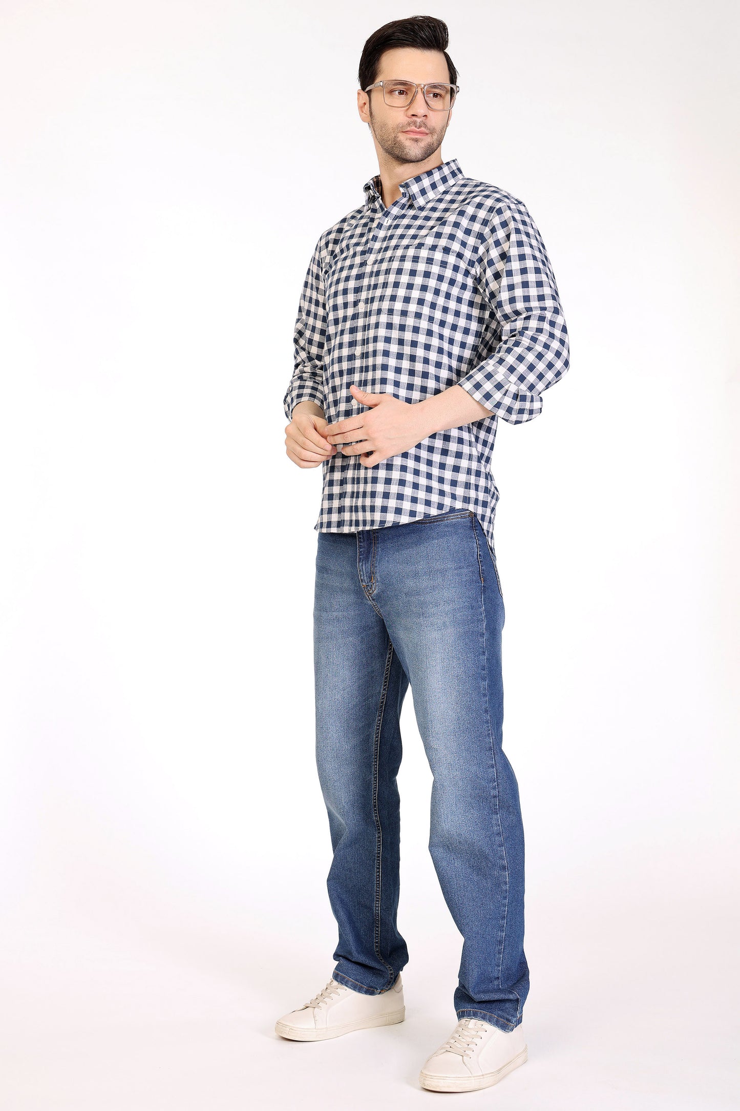 Mens Cotton Slub checks Shirt - extra image 4