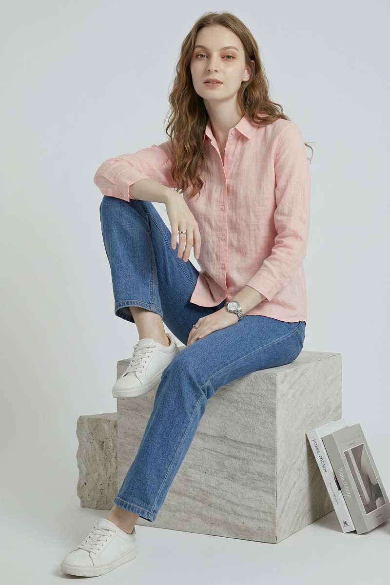White  Linen Regular Shirt - White