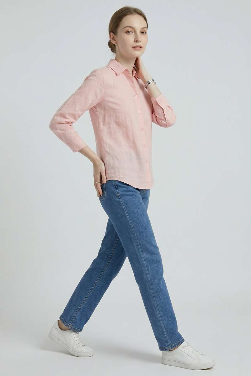 White  Linen Regular Shirt - extra image 3