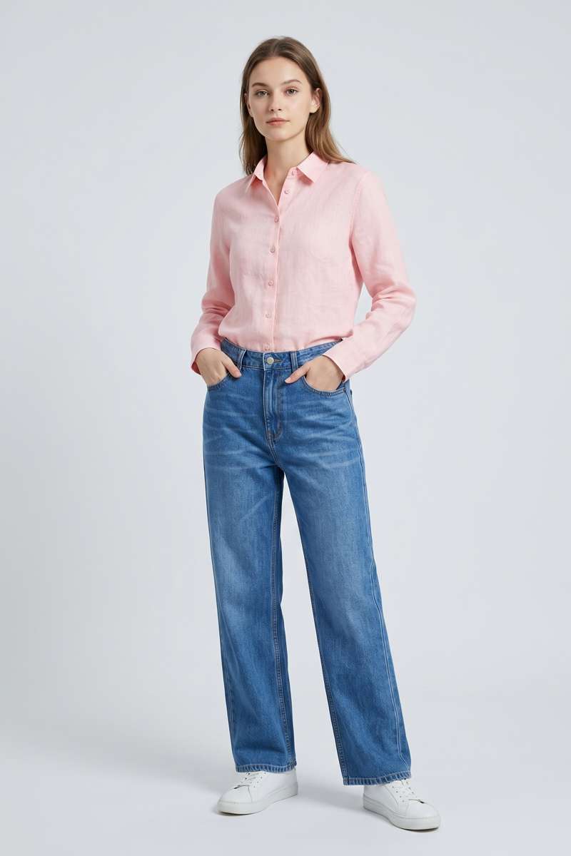 White  Linen Regular Shirt - extra image 4
