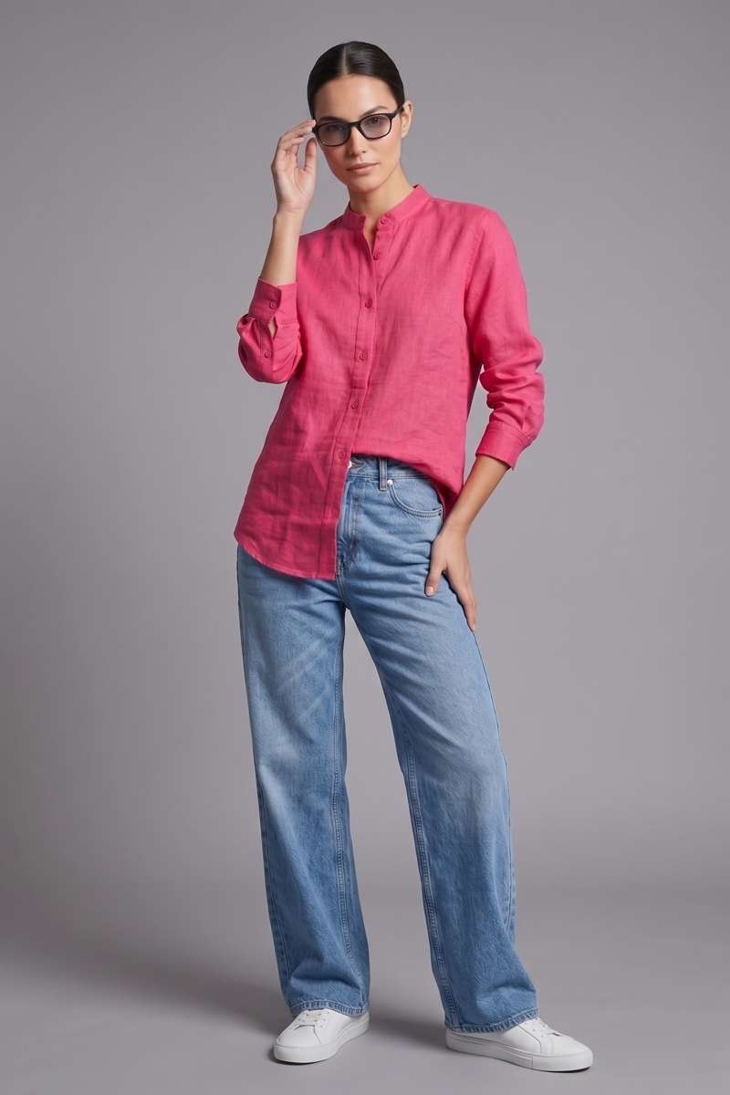 Coral Linen Regular Shirt - extra image 3