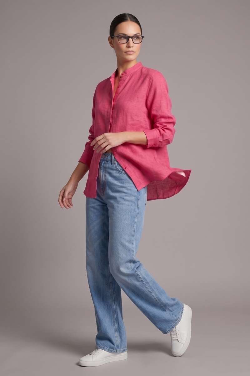 Coral Linen Regular Shirt - extra image 4