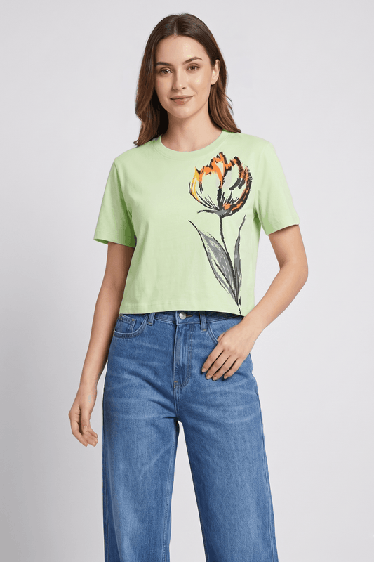 Women Placement Print T-Shirts