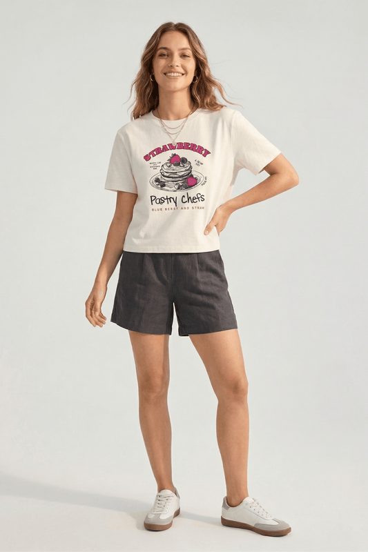 Regular Fit  Print T-Shirts - Off White