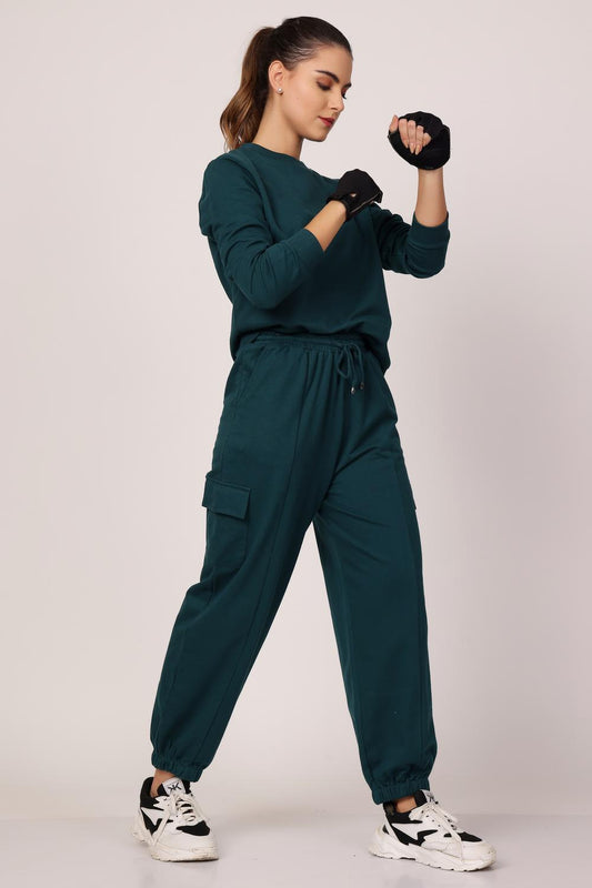 Womens Casual Wear Sweatshirt - Green